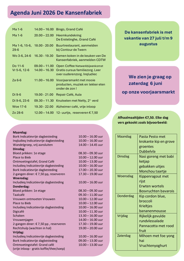 Agenda juni 2026